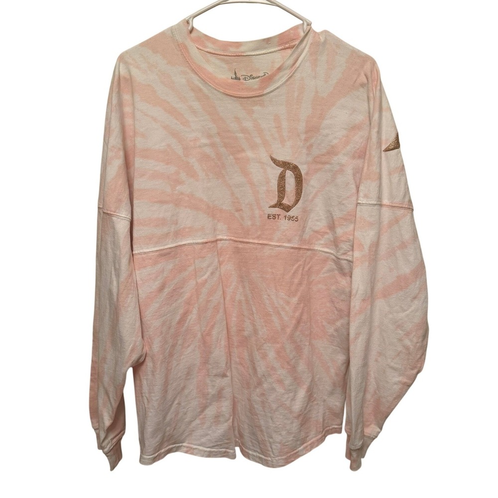 Disneyland Women's Disney Parks Rose Gold TieDye Long Sleeve Spirit Jersey Small